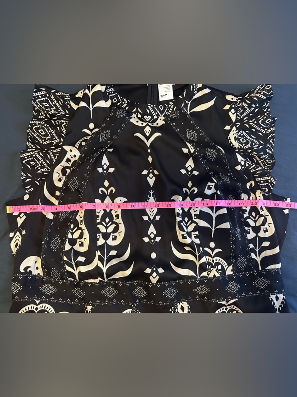 Lane Bryant Black & White Mock Neck Floral Paisley Midi Dress NWT - Size 18 - Picture 9 of 13